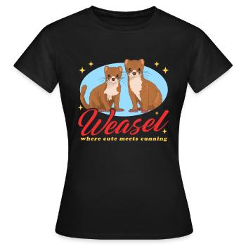 Weasel Mouse Weasel Dwarf Weasel Gift - Women's T-Shirt - black - Front - AI Model Female 172 dark (172cm)