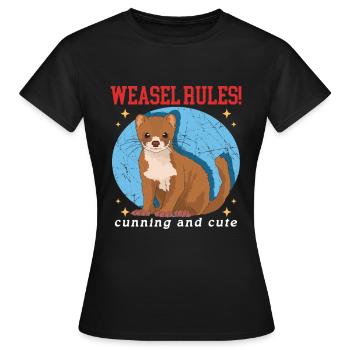 Belette souris belette Hermännchen cadeau - T-shirt Femme - noir - Devant - AI Model Female 172 dark (172cm)