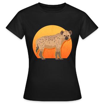 Hyène Hyène Cadeau Hyène Tachetée - T-shirt Femme - noir - Devant - AI Model Female 172 dark (172cm)