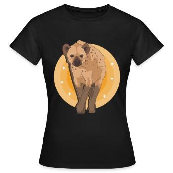 Hyène tachetée Hyène Cadeau Hyène - T-shirt Femme - noir - Devant - AI Model Female 172 dark (172cm)