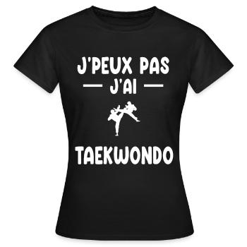 Ich kann nicht Ich habe Taekwondo Geschenk Taekwondo - Frauen T-Shirt - Schwarz - Vorne - AI Model Female 172 dark (172cm)