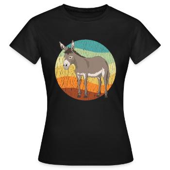 Maultier Maulesel Muli Maultiere Geschenk - Frauen T-Shirt - Schwarz - Vorne - AI Model Female 172 dark (172cm)