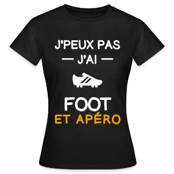 Ich kann nicht Fußballschuhe Aperitif Fußballer - Frauen T-Shirt - Schwarz - Vorne - AI Model Female 172 dark (172cm)