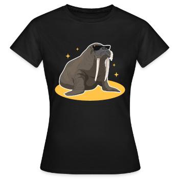 Morse Morse Morse Morse Cadeau de morse - T-shirt Femme - noir - Devant - AI Model Female 172 dark (172cm)