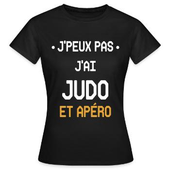 Ich kann nicht Judo und Aperitif haben - Frauen T-Shirt - Schwarz - Vorne - AI Model Female 172 dark (172cm)