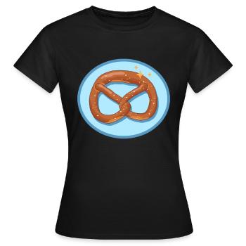 Bretzel Bretzels Cadeau d’amoureux des bretzels - T-shirt Femme - noir - Devant - AI Model Female 172 dark (172cm)