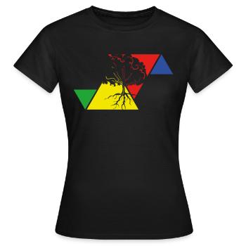 Protection de l’environnement Arbre - T-shirt Femme - noir - Devant - AI Model Female 172 dark (172cm)