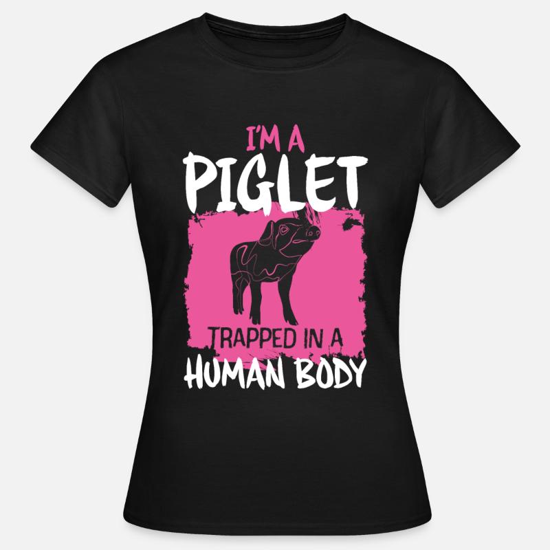 Piglet Pig - Women's T-Shirt - black