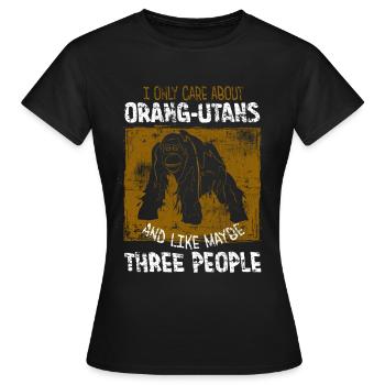 Orang Utan - Frauen T-Shirt - Schwarz - Vorne - AI Model Female 172 dark (172cm)