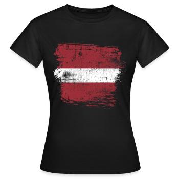 Lettonie - T-shirt Femme - noir - Devant - AI Model Female 172 dark (172cm)