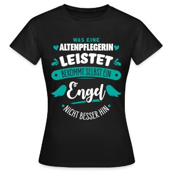 Altenpflegerin - Frauen T-Shirt - Schwarz - Vorne - AI Model Female 172 dark (172cm)