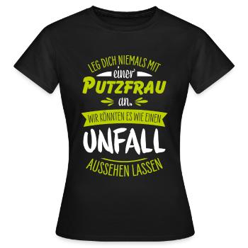 Femme de ménage - T-shirt Femme - noir - Devant - AI Model Female 172 dark (172cm)