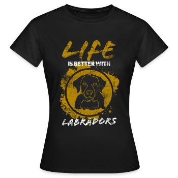 Labrador - T-shirt Femme - noir - Devant - AI Model Female 172 dark (172cm)