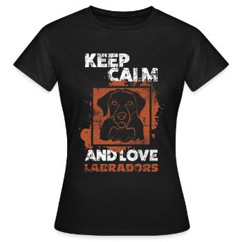 Labrador - T-shirt Femme - noir - Devant - AI Model Female 172 dark (172cm)