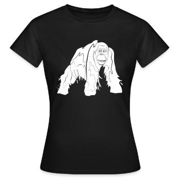 Orang Utan - Frauen T-Shirt - Schwarz - Vorne - AI Model Female 172 dark (172cm)