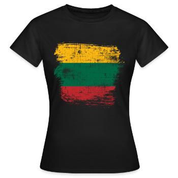 Lituanie - T-shirt Femme - noir - Devant - AI Model Female 172 dark (172cm)