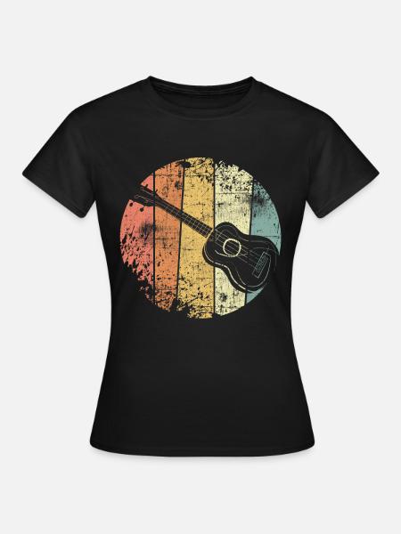 Retro Ukulele - Women's T-Shirt - black