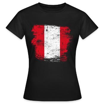 Peru - Frauen T-Shirt - Schwarz - Vorne - AI Model Female 172 dark (172cm)