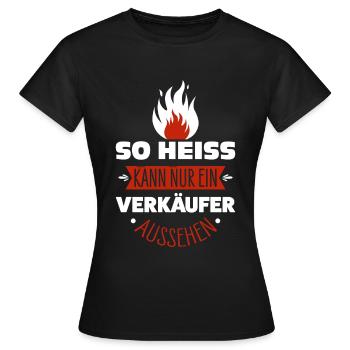 Verkäufer - Frauen T-Shirt - Schwarz - Vorne - AI Model Female 172 dark (172cm)