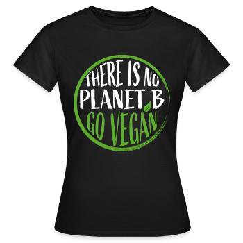 Vegan Protection de l’environnement - T-shirt Femme - noir - Devant - AI Model Female 172 dark (172cm)