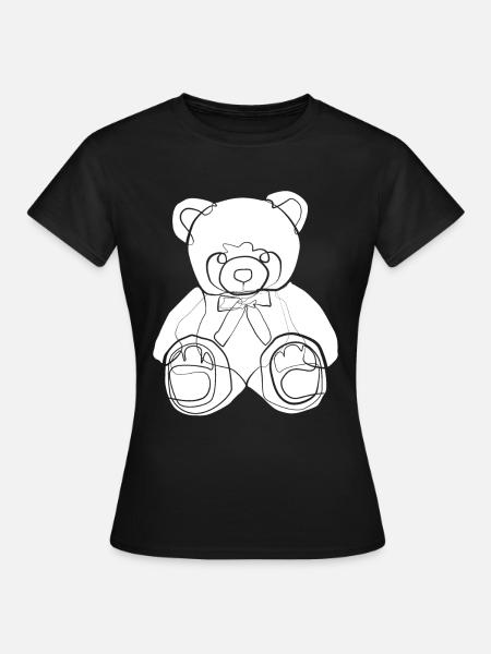 Teddybär Teddy - Frauen T-Shirt - Schwarz