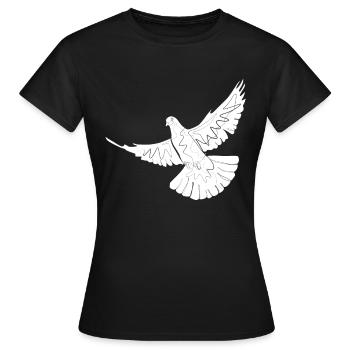 Taube - Frauen T-Shirt - Schwarz - Vorne - AI Model Female 172 dark (172cm)