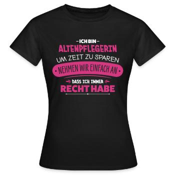 Altenpflegerin - Frauen T-Shirt - Schwarz - Vorne - AI Model Female 172 dark (172cm)