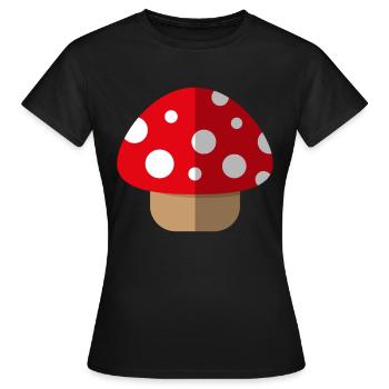 Fliegenpilz - Frauen T-Shirt - Schwarz - Vorne - AI Model Female 172 dark (172cm)