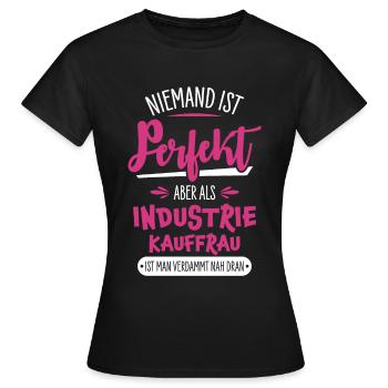Femme d’achat industriel - T-shirt Femme - noir - Devant - AI Model Female 172 dark (172cm)