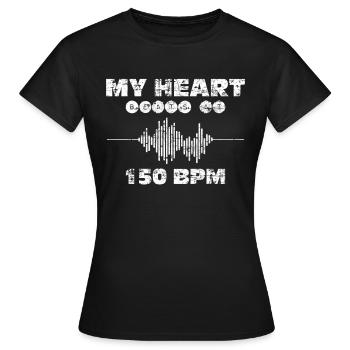 Musique techno - T-shirt Femme - noir - Devant - AI Model Female 172 dark (172cm)