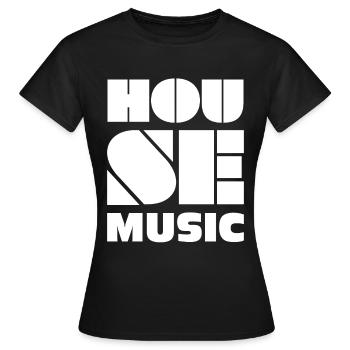 House Music - T-shirt Femme - noir - Devant - AI Model Female 172 dark (172cm)