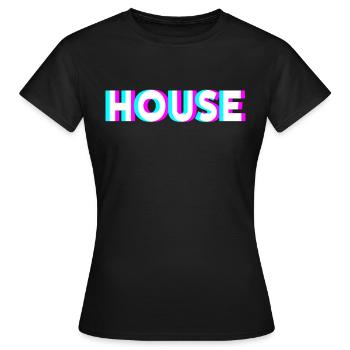 House - T-shirt Femme - noir - Devant - AI Model Female 172 dark (172cm)