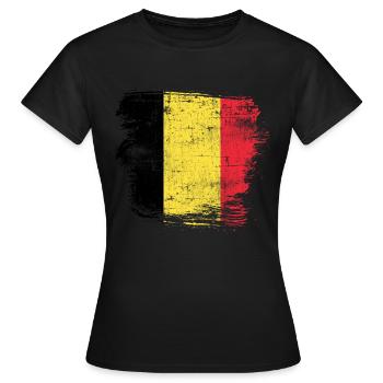 Belgium - Women's T-Shirt - black - Front - AI Model Female 172 dark (172cm)