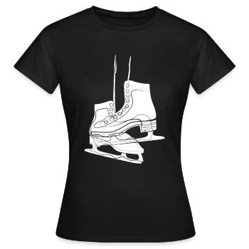 Patin à glace - T-shirt Femme - noir - Devant - AI Model Female 172 dark (172cm)