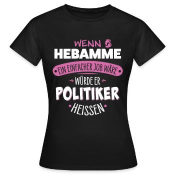 Sage-femme - T-shirt Femme - noir - Devant - AI Model Female 172 dark (172cm)
