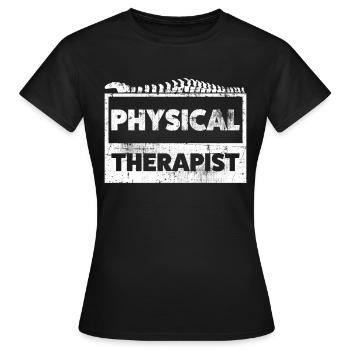 Physiothérapeute - T-shirt Femme - noir - Devant - AI Model Female 172 dark (172cm)