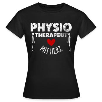 Physiothérapeute - T-shirt Femme - noir - Devant - AI Model Female 172 dark (172cm)