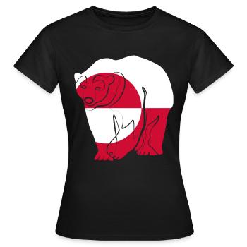 Groenland - T-shirt Femme - noir - Devant - AI Model Female 172 dark (172cm)