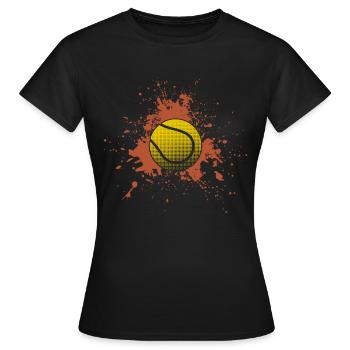 Tennis Tennis Ball - Women's T-Shirt - black - Front - AI Model Female 172 dark (172cm)
