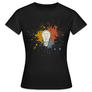 Light bulb - Women's T-Shirt - black - Front - AI Model Female 172 dark (172cm)