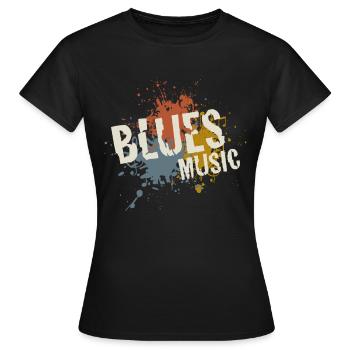 Blues - T-shirt Femme - noir - Devant - AI Model Female 172 dark (172cm)