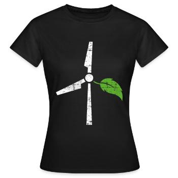 Umweltschutz Windenergie - Frauen T-Shirt - Schwarz - Vorne - AI Model Female 172 dark (172cm)