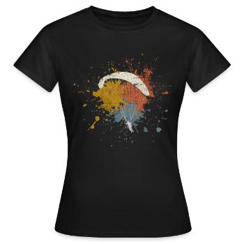Gleitschirm - Frauen T-Shirt - Schwarz - Vorne - AI Model Female 172 dark (172cm)