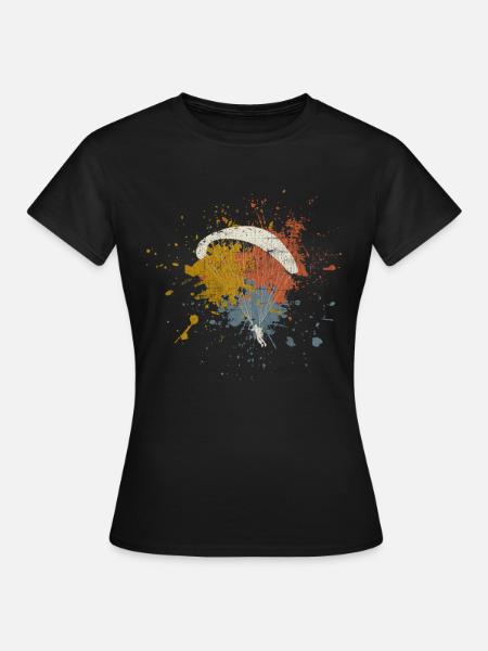 Gleitschirm - Frauen T-Shirt - Schwarz