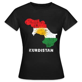 Kurdistan - Women's T-Shirt - black - Front - AI Model Female 172 dark (172cm)