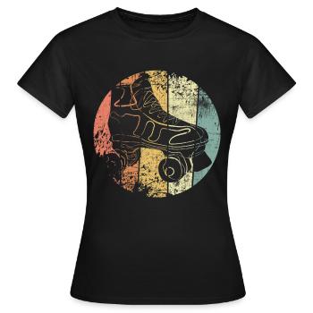Roller-skate - Women's T-Shirt - black - Front - AI Model Female 172 dark (172cm)