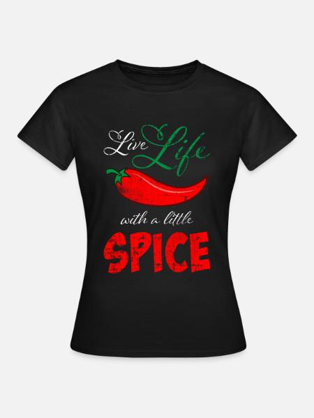 Chilischote Chili scharf - Dame-T-shirt - sort