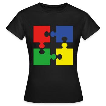 Puzzles - Women's T-Shirt - black - Front - AI Model Female 172 dark (172cm)