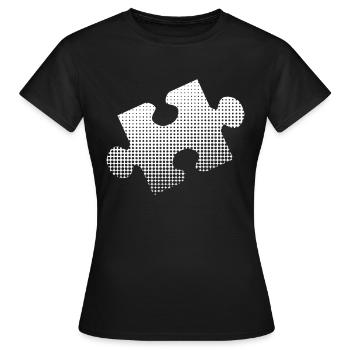 Puzzles - Women's T-Shirt - black - Front - AI Model Female 172 dark (172cm)