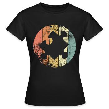 Puzzle - Women's T-Shirt - black - Front - AI Model Female 172 dark (172cm)